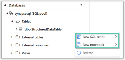Engineer structured data via SQL Pool using T-SQL or via a Spark