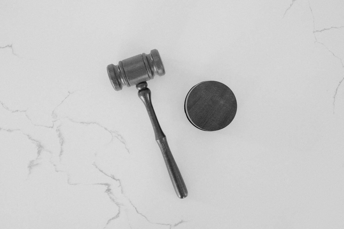 legal image of hammer on a table
