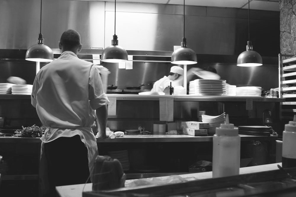 chefs working in a restaurant